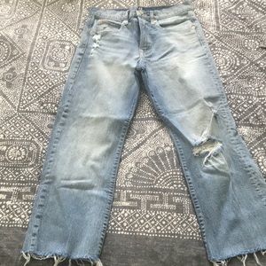 GAP ankle flare raw hem jeans